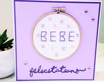 Geboortekaart, handgemaakte kaarten, felicitatiekaart, zwangerschapskaart.