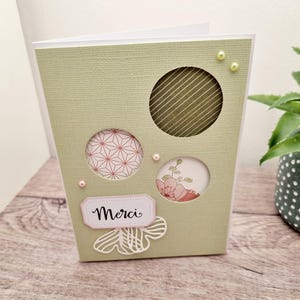 Thank you card, thank you card, handmade card