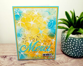 Thank you card, thank you card, handmade card