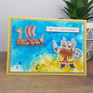 Birthday card, pirate card, handmade card, children's card