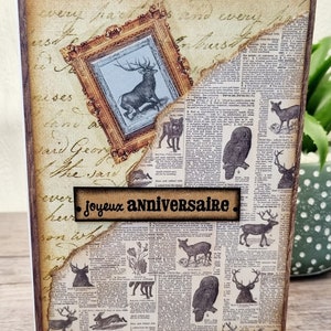 Carte anniversaire,carte fais main