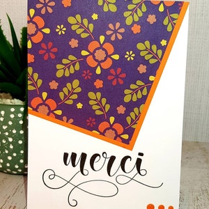 Carte de remerciement,carte fait main,handmadecard.