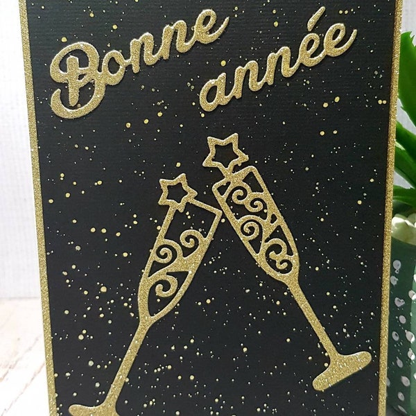 Carte bonne année,carte de voeux.