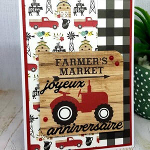 Birthday card, masculine card, handmade card, birthday card, tractor card.