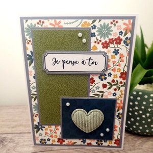 Carte anniversaire,carte amitié,carte fais main