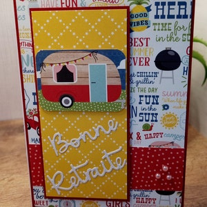 Retirement card, departure card, greeting card, handmade card