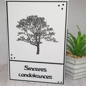Condolence card.