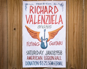 Ritchie and his Flying Guitar, Art Poster