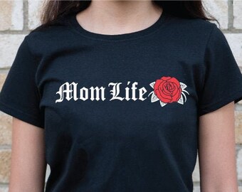 Mom Life, Black, Ladies Shirt, - Classic fit