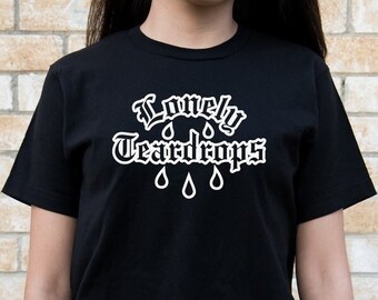Lonely Teardrops -  UNISEX Black 100% Ring-Spun cotton Shirt