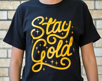 Stay Gold - Black UNISEX Ring-Spun Shirt