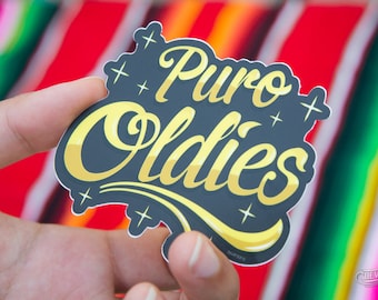 2pcs - Puro Oldies, Die cut stickers, 3"x2.66" decal, laptop sticker