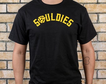 Souldies -  Black Shirt, 100% cotton Shirt, 45 rpm, Oldies