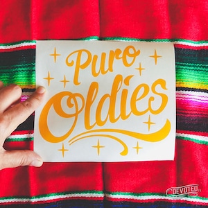 Puro Oldies - 5&quot;x6&quot; Vinyl cut transfer decal, laptop stickers