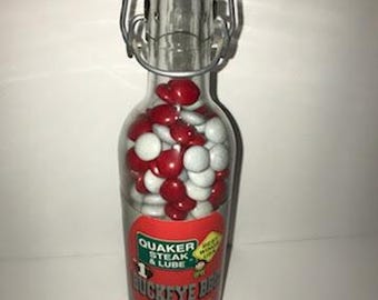 Vintage Ohio Buckeye BBQ Champions Tribute With Scarlet and Grey Candy Excellent Condition 1990's