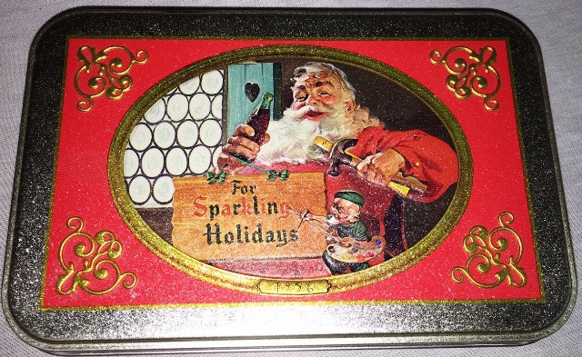 Vintage Coca Cola Holiday Santa Playing Cards With Tin - Etsy