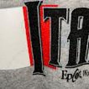 May include: A gray graphic featuring the word "ITALY" in black, with a waving Italian flag in green, white, and red. Below the word "ITALY" is the text "Epcot World Showcase".