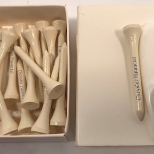 Vintage Licensed Chrysler Financial Golf Tee Set 1990&#39;s NIB