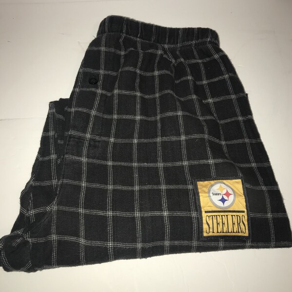 Vintage NFL Licensed Pittsburgh Steelers Flannel Sleep Pants Good Condition 2002