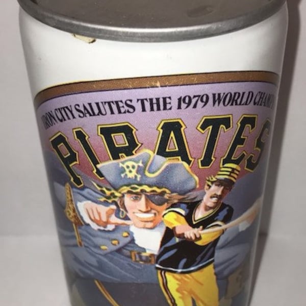 Vintage Iron City Pittsburgh Pirates 1979 World Champions Steel Beer Can Excellent Condition