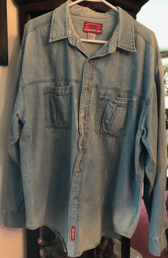 marlboro denim shirt