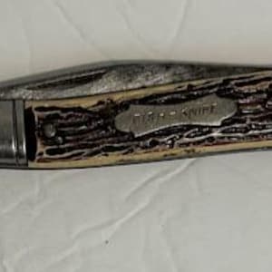 Vintage 1950&#39;s Colonial USA Single Blade Fish-Knife Brown Handle Excellent Condition