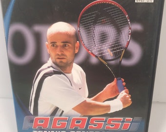 Vintage Agassi Tennis Generation Black Version PS2 AP Dreamcatcher Games Near Mint 2003