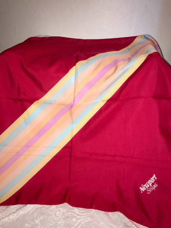 Vintage Newport Cigarettes Women's Hot Pink Scarf 