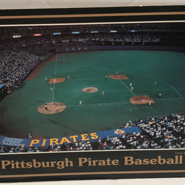 Vintage Pittsburgh Pirates Three Rivers Stadium Color Postcard Pittsburgh Pa Unused Mint 1991