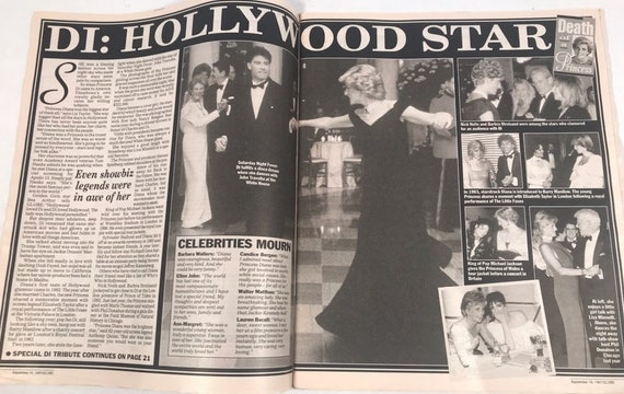 Vintage Globe Magazine Princess Diana Double Farewell Edition Mint