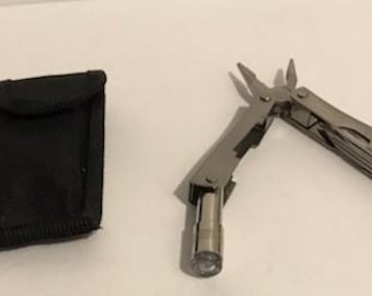 Vintage Multi Tool With Flashlight and Carry Case Near Mint Condition 1990's