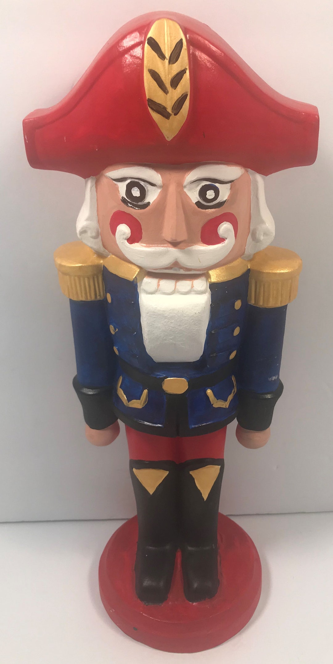 Vintage Large Ceramic Nutcracker Hand Painted Very Good Condition Care