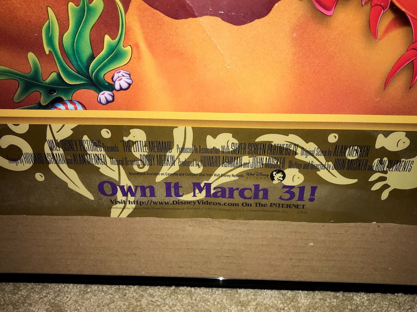 Disney Masterpiece The Little Mermaid VHS Poster 1998 EC - Etsy Schweiz, image size:1415x1061