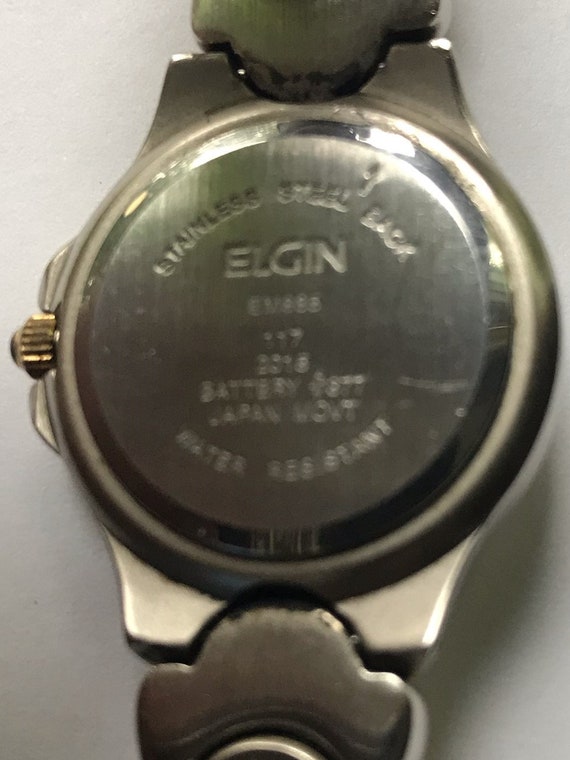 Vintage Original Elgin Ladies Dual Tone Wristwatc… - image 3