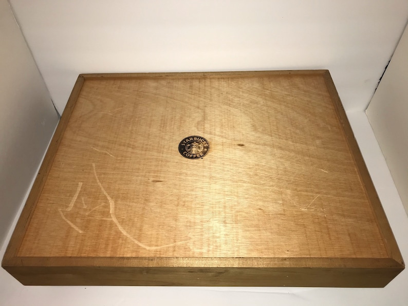 starbucks wooden tray