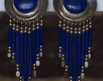 Silver and Lapis Lazuli Earrings