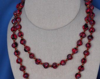 Mosaic Glass Bead Necklace