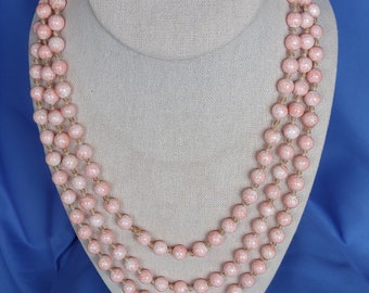 Vintage Angel Skin Coral Necklace