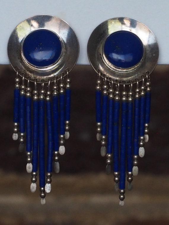 Silver and Lapis Lazuli Earrings