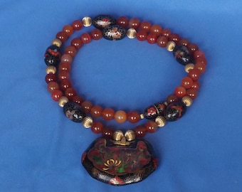 Vintage Carnelian Bead Necklace