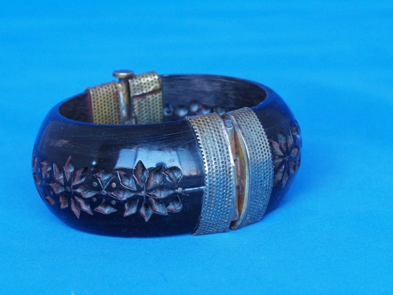 Carved Wood Bracelet - image 1