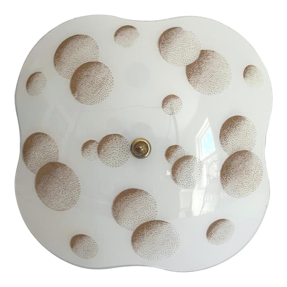 1960s Modern Clover Moons Flush Light