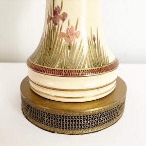 Antique Asian Wisteria Lamps & Shades a Pair image 5