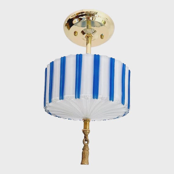 Tented Glass Ceiling Light, C1940