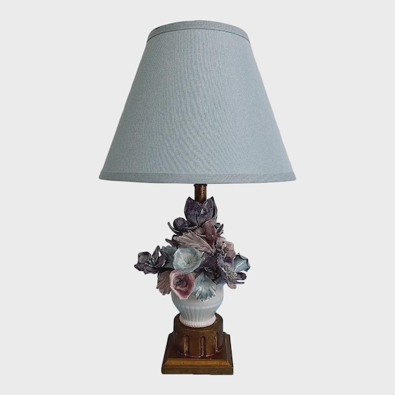 Italian Bouquet Lamp & Shade, C1950