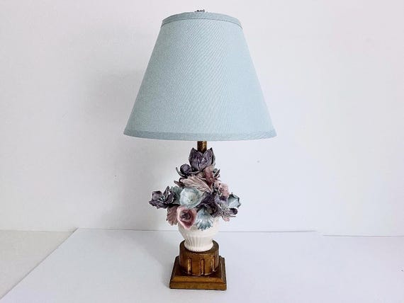 Italian Bouquet Lamp & Shade, C1950