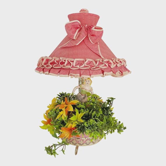 1950s Figural Lamp & Shade