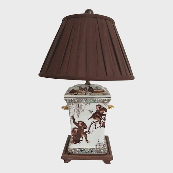 Mid Century Monkeys Jar Lamp & Shade