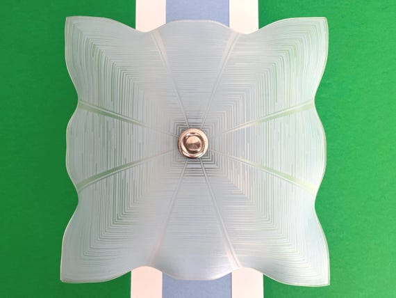 1940s Blue Geometric Sun Flush Light