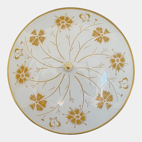 1950s Butterfly Garden Flush Light
